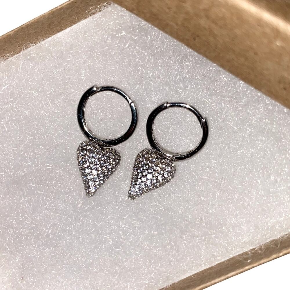 Rachel Zoe Heart Hoop Earrings